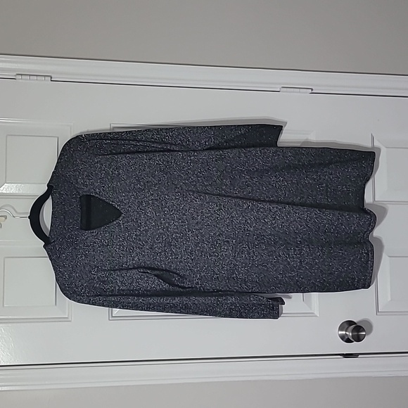Connected Apparel Women's Metallic Gray Longsleeve Dress Size PL - Picture 1 of 6